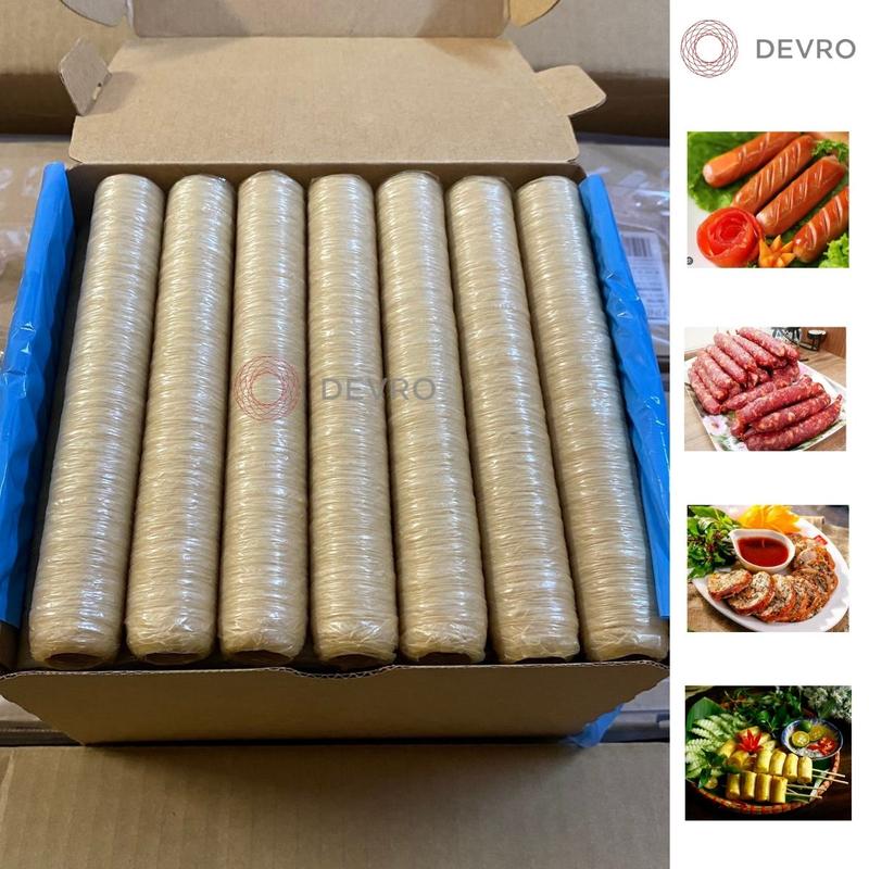 Combo 5 thanh vỏ xúc xích, vỏ Collagen làm xúc xích, lạp xưởng, dồi sụn Devro Food