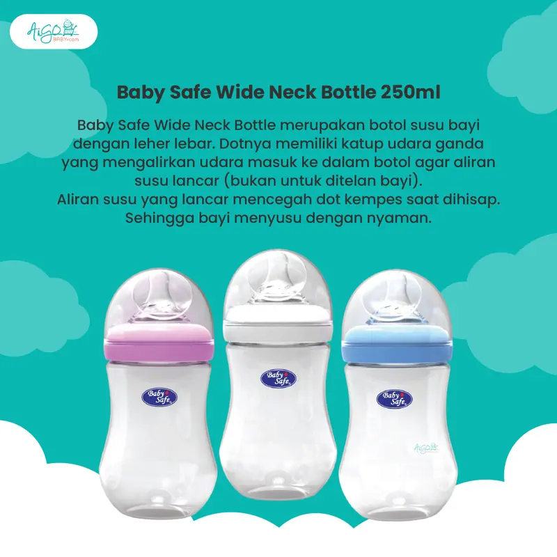 Botol Susu Baby Safe Wide Neck 250 mL bayi bottle 1