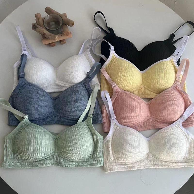 A03 - Áo Ngực Nữ Cotton Không Gọng Đệm Mỏng Tôn Vòng 1 Nhẹ Nhàng Bra Trắng Nhung Đen Women