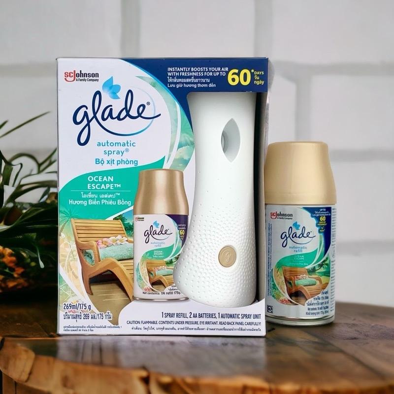 Bộ Xịt thơm phòng tự động Glade Hương Biển Phiêu Bồng Dầu Thơm Dầu Thơm Phòng Tinh Dầu xịt  phòng xịt thơm  phòng ngủ