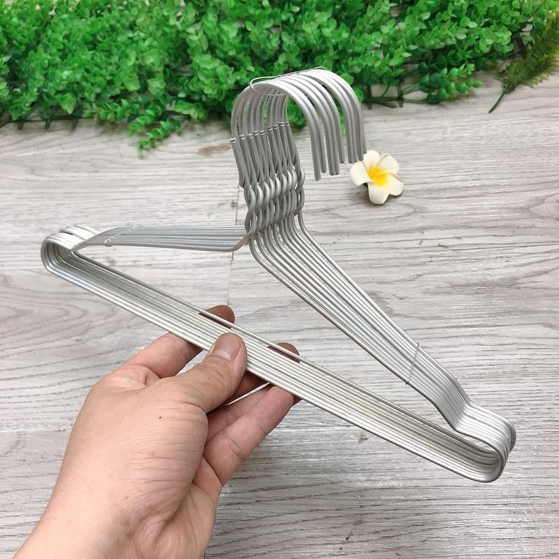 Set 10 Móc Treo Quần Áo Móc Nhôm Phơi Đồ Cho Bé Size 29cm