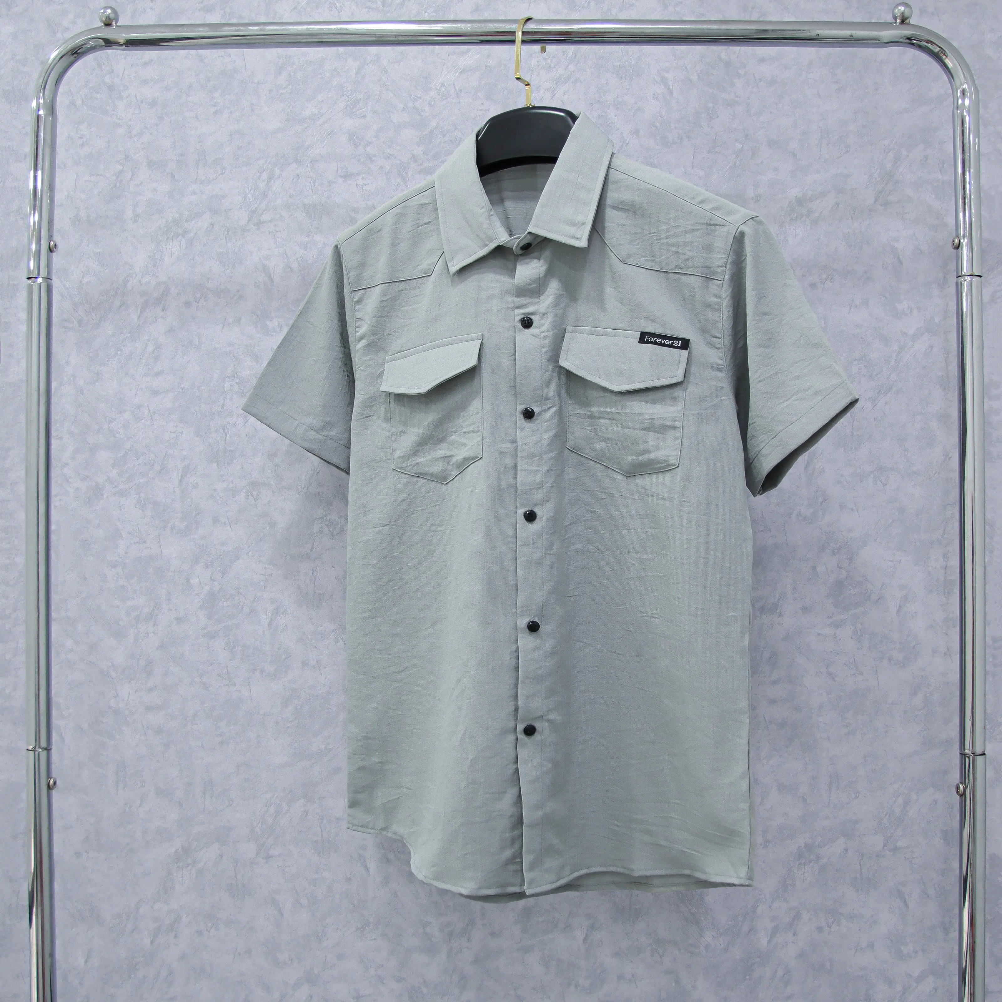 Áo sơ mi nam tay ngắn vải dũi mềm mẫu trẻ trung sang trọng-ATC99 SHOP  Menswear Shirt Kate