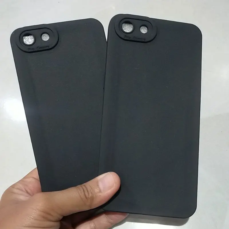 Softcase Cocok Untuk HP OPPO A83 Case Casing Silikon Handphone Full Black Bahan Lentur