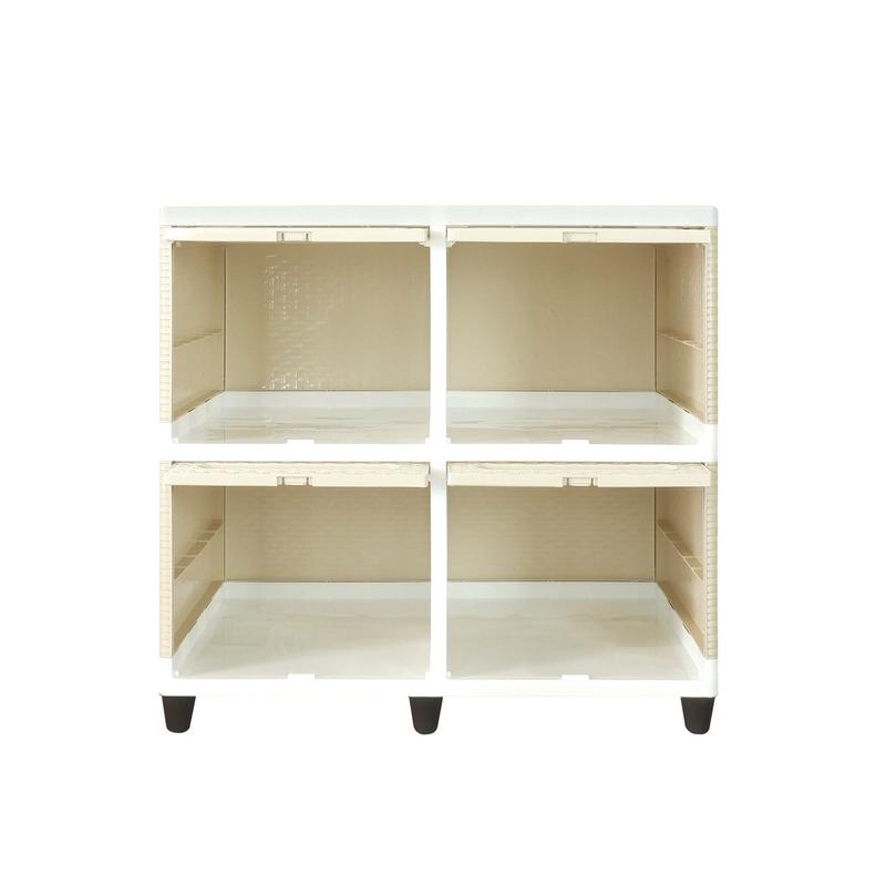 Lemari Pakaian Plastik CLUB Double Flip Cabinet Susun 2 - Lemari Penyimpanan Plastik Serbaguna 2