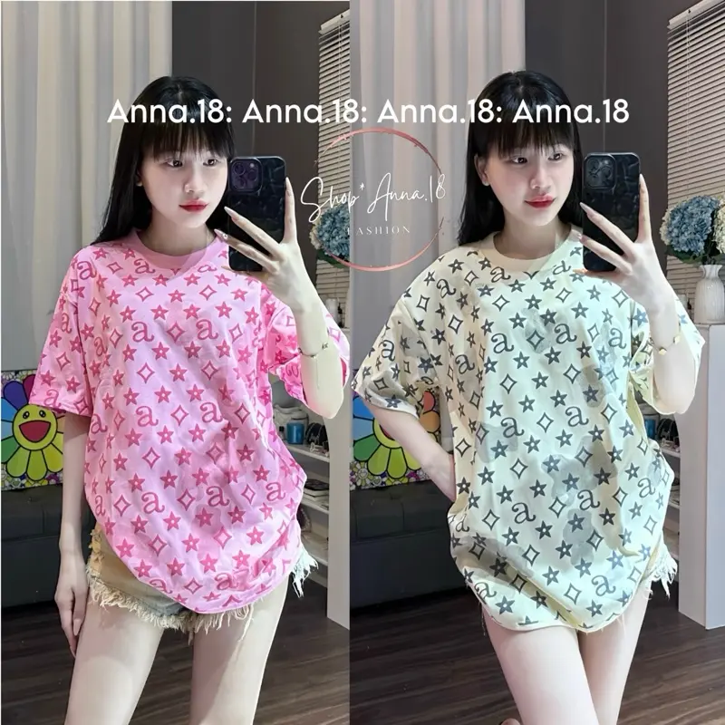 Áo Phông loang freesize cotton 2 chiều định lương 250 gms in chữ ( a ) mát mịn