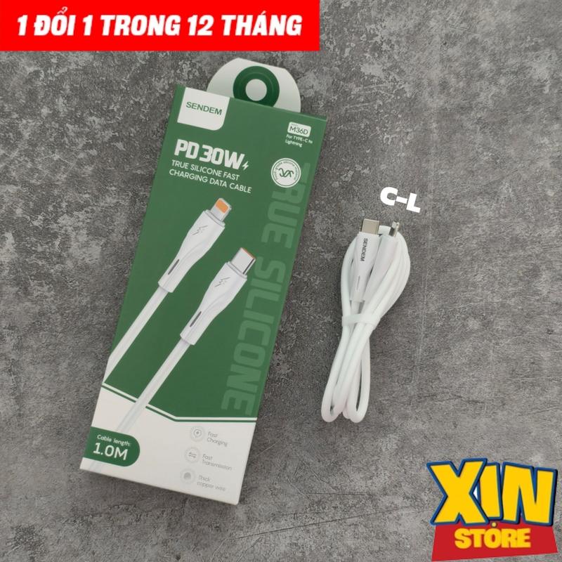 Cáp sạc nhanh BPOWER , , bọc dù, dài 1M - TRẮNG, BH 1 ĐỔI 1