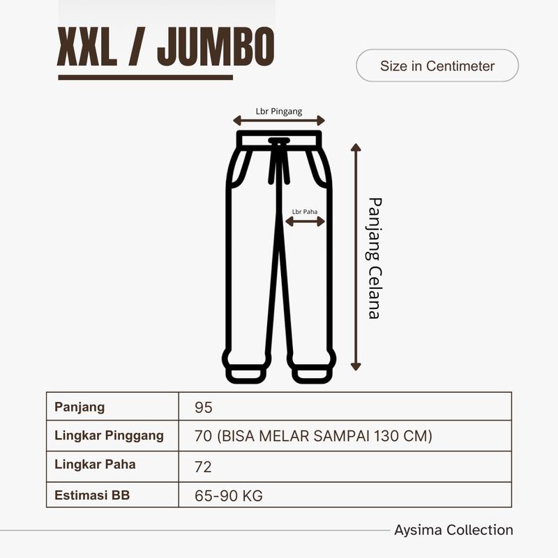 Product Introduction of JOGGER PANTS JUMBO XXL BB SAMPAI 90 KG / SWEATPANTS JUMBO OVERSIZE / BIG SIZE JOGGER SWEATPANTS / CELANA JOGGER PANJANG JUMBO / CELANA JUMBO PINGGANG KARET 0