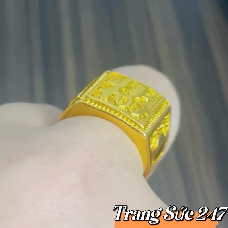 Nhẫn Chữ Phúc 5 Chỉ Màu 18-đeo đời đời ko phai 3