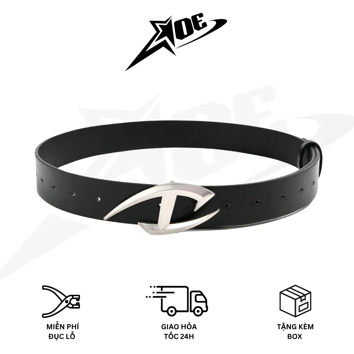 AOE STUDIO - Thắt lưng nam nữ da PU CATSSTAC dây nịt cao cấp logo I phong cách Y2K Unisex