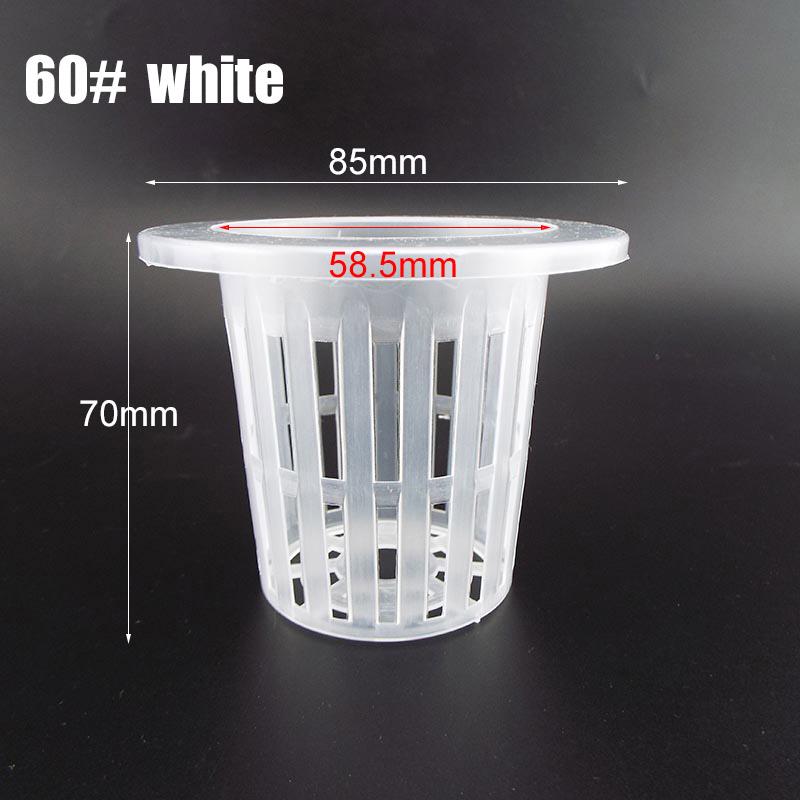 Product Introduction of 50pcs Plastic Basket Holder Plant Grow Net Nursery Pots Hydroponic Mesh Cup Plant Soilless 89