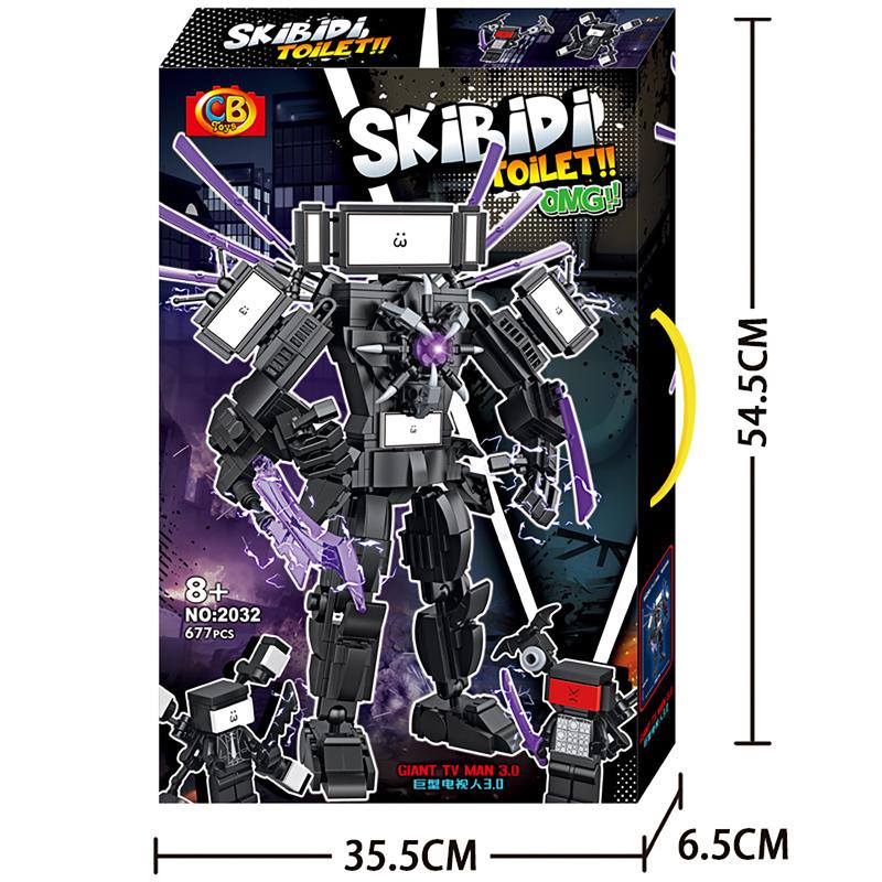 Skibidi Toilet Giant Tivi Man 3.0, cao 32CM - Đồ Chơi Tháo Lắp 677 Chi Tiết - Phát Triển Trí Tuệ Cho Bé 3