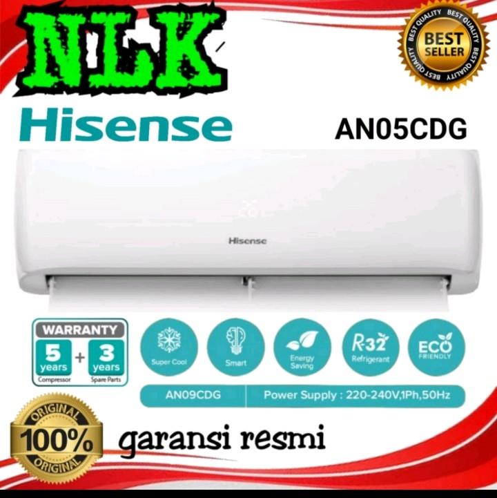 PROMO !! AC HISENSE 1/2 PK 0.5 PK HISENSE 05 CDG UNIT ONLY 0