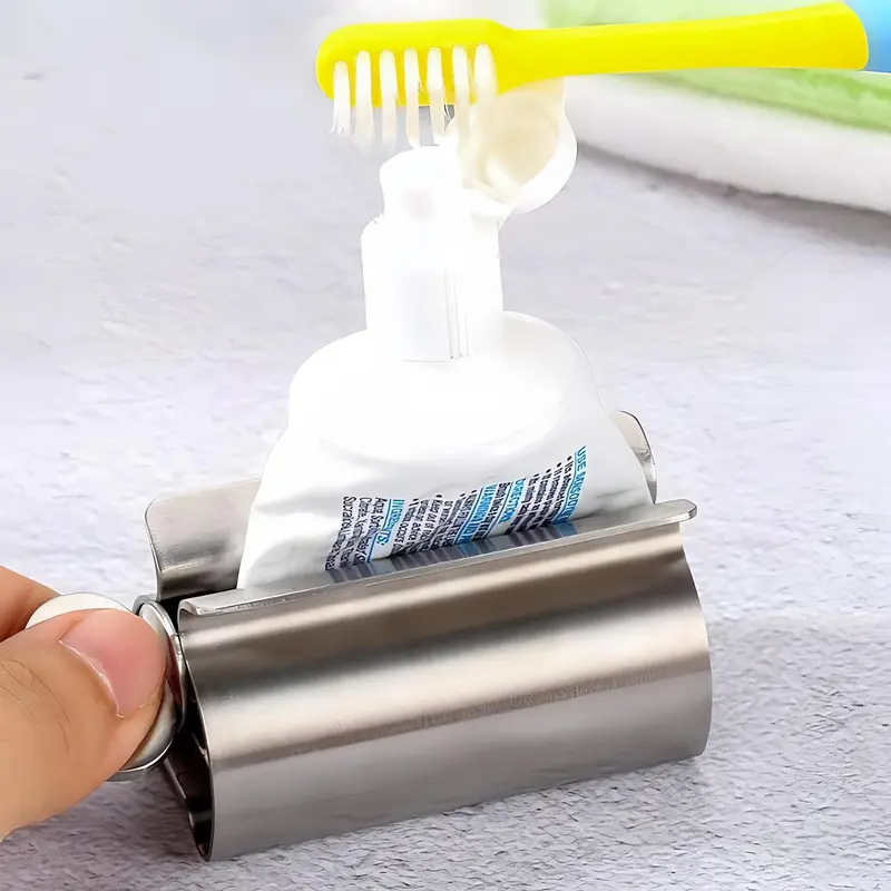 Stainless Steel Toothpaste Dispenser, Bathroom Creative Durable Toothpaste Dispenser, Household Daily Bathroom Gadgets, Home Goods 0