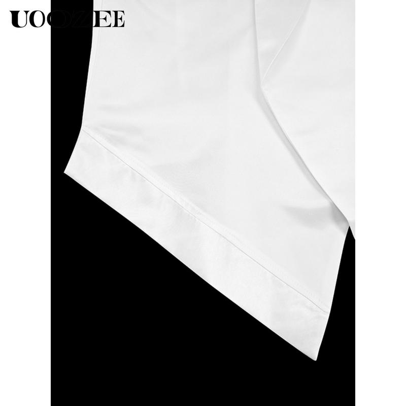 Product Introduction of Long Sleeves Loose Buttoned Solid Color Stand Collar Blouses&Shirts Tops 8