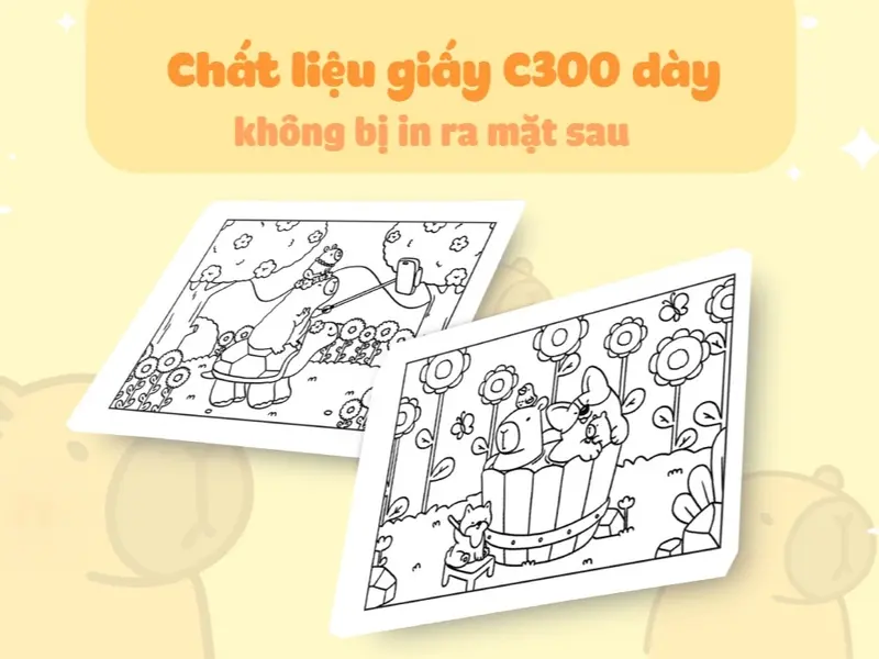 Sách Tô Màu Chữa Lành - Capy Và Những Người Bạn - MEGA - Newshop 7