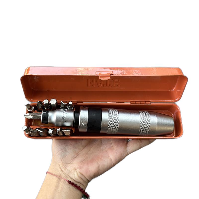 Bộ tô vít đóng xoay tự động đảo chiều 13 chi tiết hộp sắt cao cấp