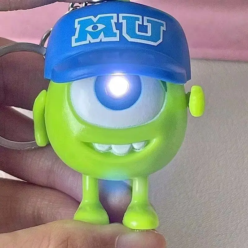 [Versi audio]LED I love you Mike Gantungan Kunci Key Chain Lucu glitter kunci mobil   ​​​​Mainan Disney Monster Inc Lampu Led Bersuara Berbunyi  / Monster Inc Mike James/MichaelWazowski 6