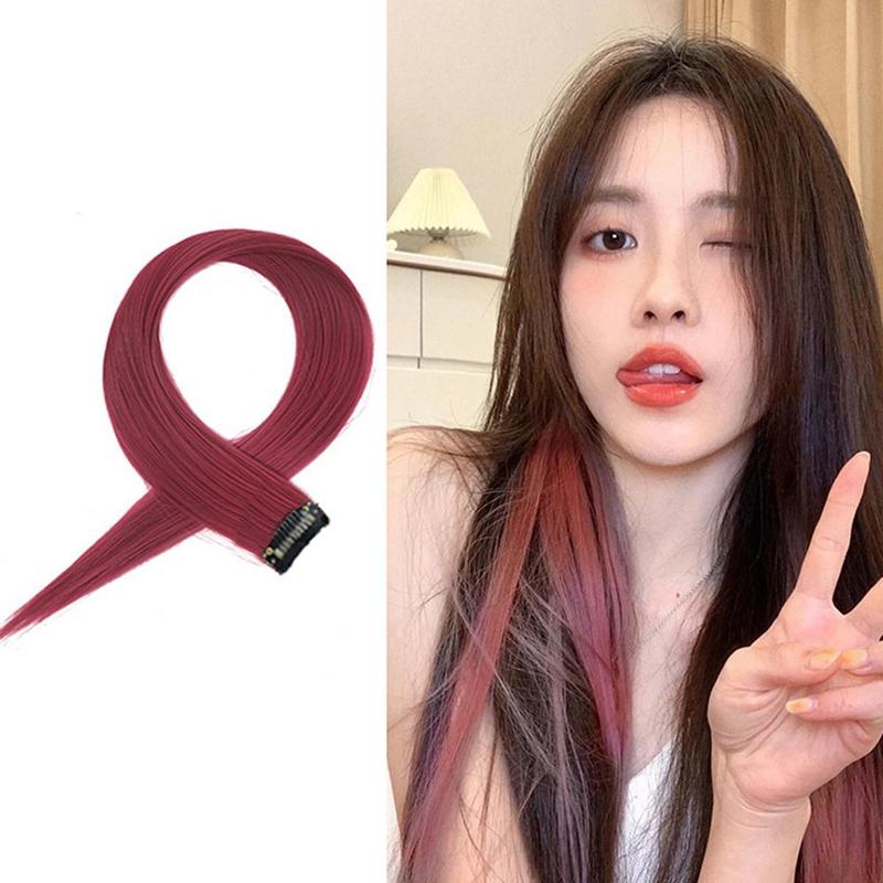 Mảnh Tóc Giả Màu, Thời Trang, Blackpink Cùng, Tóc Nối Tự Nhiên Và Vô Hình Tóc Thẳng Dài, Kẹp, X5I7 6