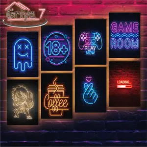 Dekorasi dinding poster kayu hiasan dinding kamar aesthetik estetik sekotengs poster neon estetik