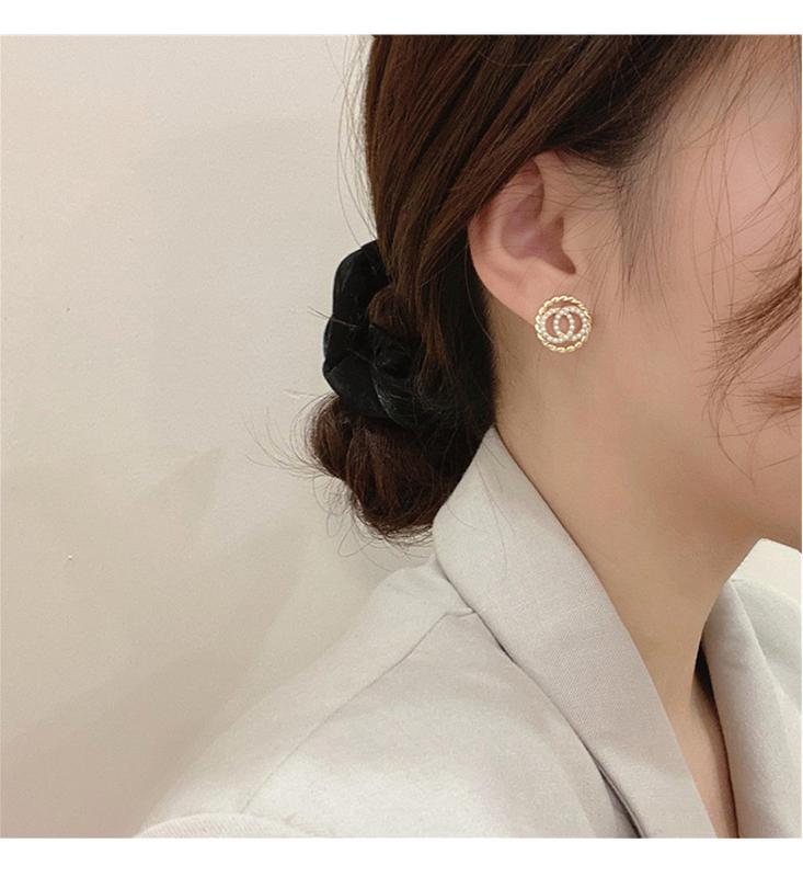 Product Introduction of Korean New Casual Elegant Beads Geometric Stud Earrings Women Girls Birthday Engagement Ear Accessories #earringstyle #earring 5