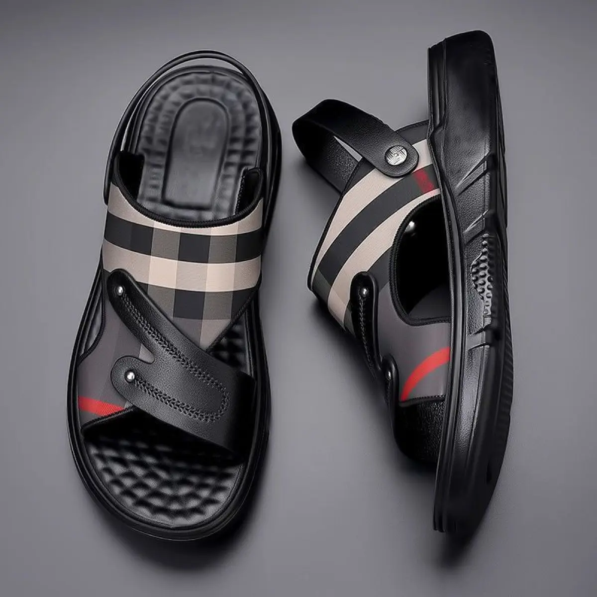 [Hot Item] High-End Men's Sandals New Summer Sandals for Men Wear-Resistant Non-Slip Soft Sole Outdoor Dual-Use Sandals Slippers Boys' Sandals Slippers Sandals RM 10 Breathable Waterproof Stylish Leather Men's Anti-Slip Summer Sandals Breathable Quick-Dry