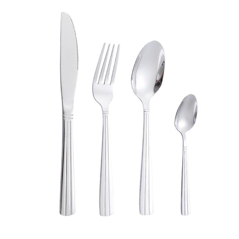 Product Introduction of Dessert Spoons Hotel Western Steak  and Fork Set Western Tableware , Fork, Spoon, Coffee Spoon, Set of 4 Kitchen Cutlery Stainless Steel Cutlery 6