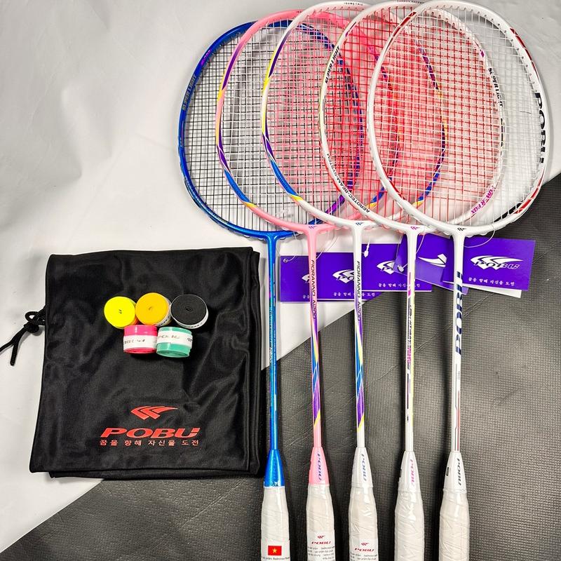 Vợt cầu lông Pobu chính hãng; Max 12kg căng sẵn 11kg. Tặng kèm quấn cán túi đựng vợt. Giá tính trên 1 sản phẩm.