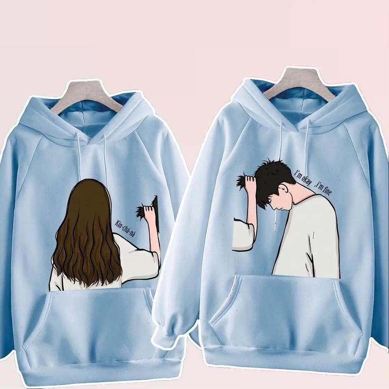 áo hoodie cặp dễ thương nỉ bông mềm mịn form rộng C17HD.05