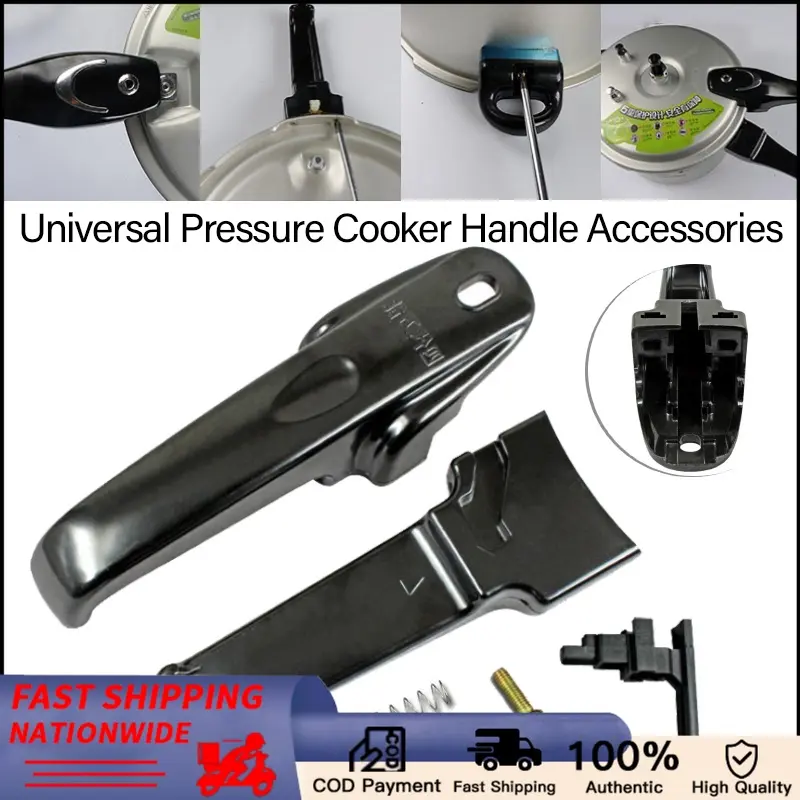 Pressure Cooker Handle Replacement Black with Screws Plastic Handle Pressure Canner Handle Cookware