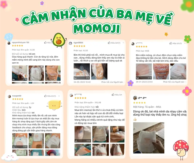 [DEAL SHOCK MXQ] COMBO 3 BỊCH TÃ BỈM DÁN/QUẦN MOMOJI MỎNG MỀM, THẤM HÚT TỐT CHO BÉ - TẶNG GHẾ HƠI TẬP NGỒI CHO BÉ 5
