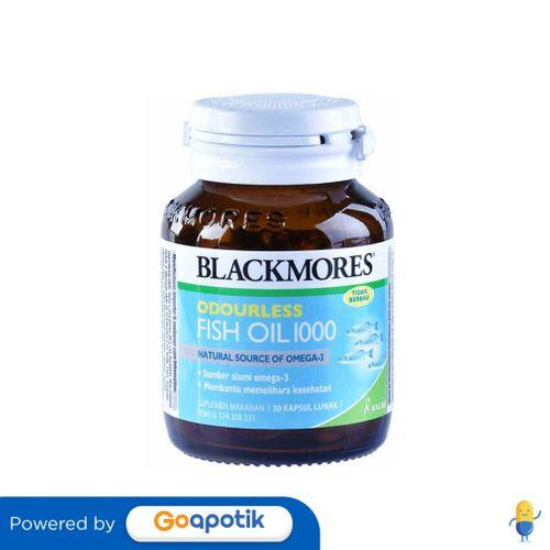 Gambar BLACKMORES ODOURLESS FISH OIL 1000 BOTOL 30 KAPSUL dari Apotek Surya Sehat by GoApotik Kota Semarang Tokopedia