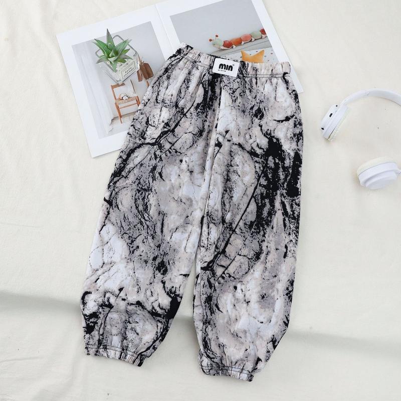 Children's Pants Summer Ice Silk Anti Mosquito Pants Boys and Girls Medium and Big Children Loose Thin Baby Leisure Thin and All-Matching 4