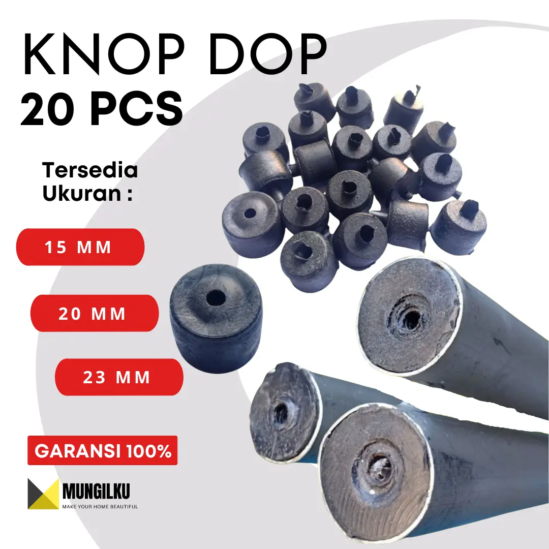Knop Dop Jemuran Pipa 15mm, 20m, 23mm / 20 PCS BIJI KARET JEMURAN