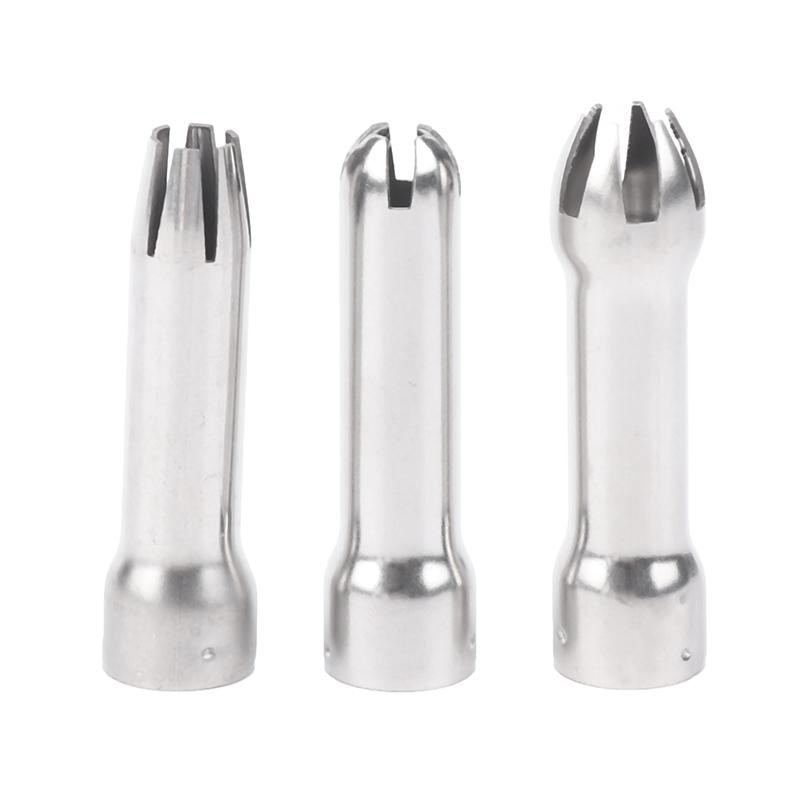 Product Introduction of [KKK]3pcs/Set Stainless Steel Durable Safe Cream Nozzle Cake Decoration Baking Nozzle DIY Cake Decorating Set Cream Dispenser 23