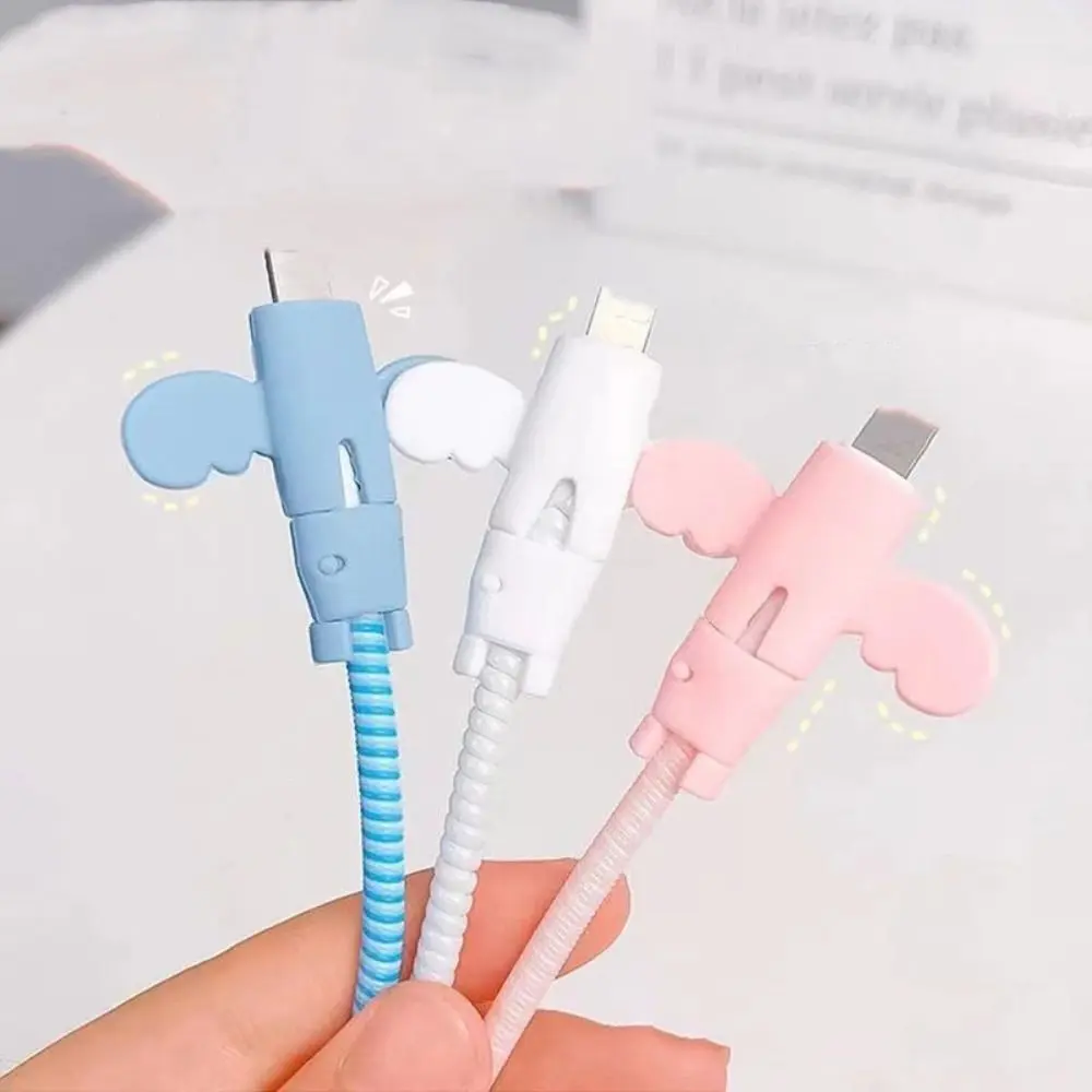 Cute Silicone Cable Protection USB Charging Protective Data Line Protector Cable Saver Wire Cord Protectors Charging Cord Plug Cellphone