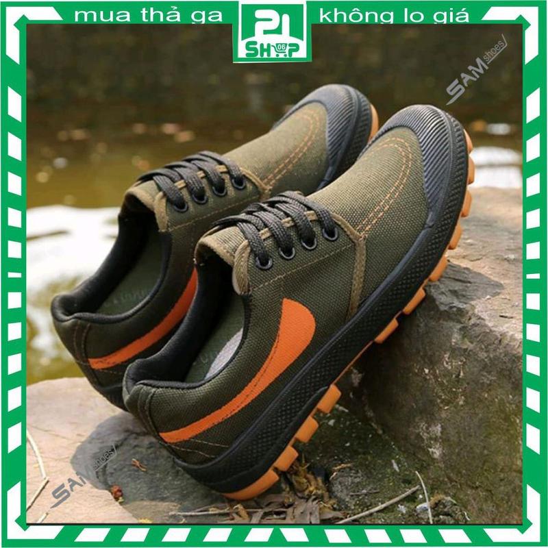 Giày BHLĐ Dệt Vải Đế Cao Su Cách Điện Siêu Bền Chống Trơn Trượt