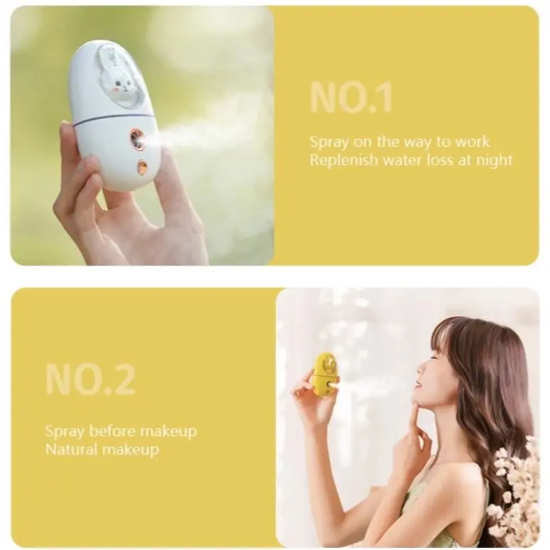Mini Nano Spray Facial Humidifier Cute Pet Handheld USB Water Replenishment Instrument Face Steamer 35ML Spray Mist Sprayer 801 4