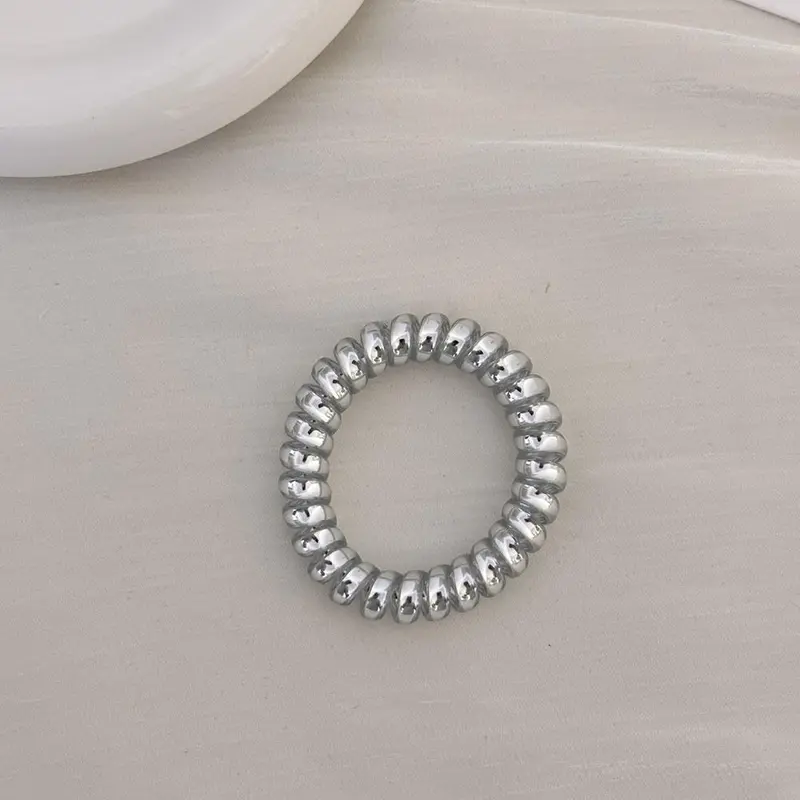 Dây Buộc Tóc Đường Dây Điện Thoại Cho Nữ Dây Buộc Tóc Vòng Đơn Giản Ngầu V5P3 8