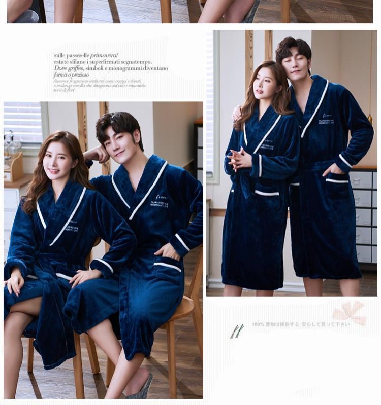 Product Introduction of Váy Ngủ vải nỉ, Phong Cách Cặp Đôi, Dành Cho Nam Và Nữ, Thích Hợp Cho Mùa Thu Và Mùa Đông, Ấm Áp Và Nhồi Bông, Áo Choàng Tắm Dài, Làm Bằng Lông Cừu San Hô, Trang Phục Đi Ngủ Ngọt Ngào Women Top 13