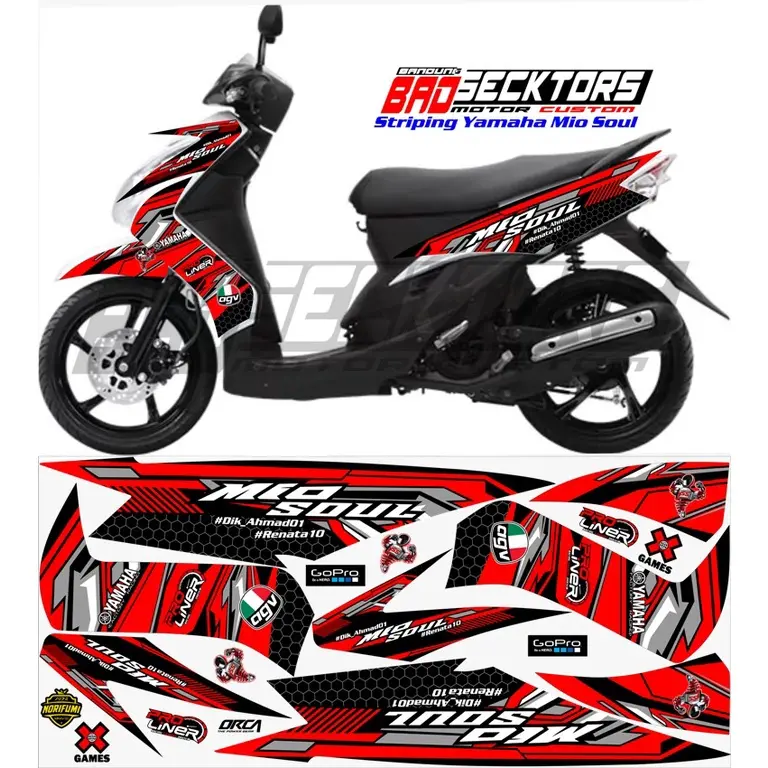 STRIPING YAMAHA MIO SOUL GRAFIS