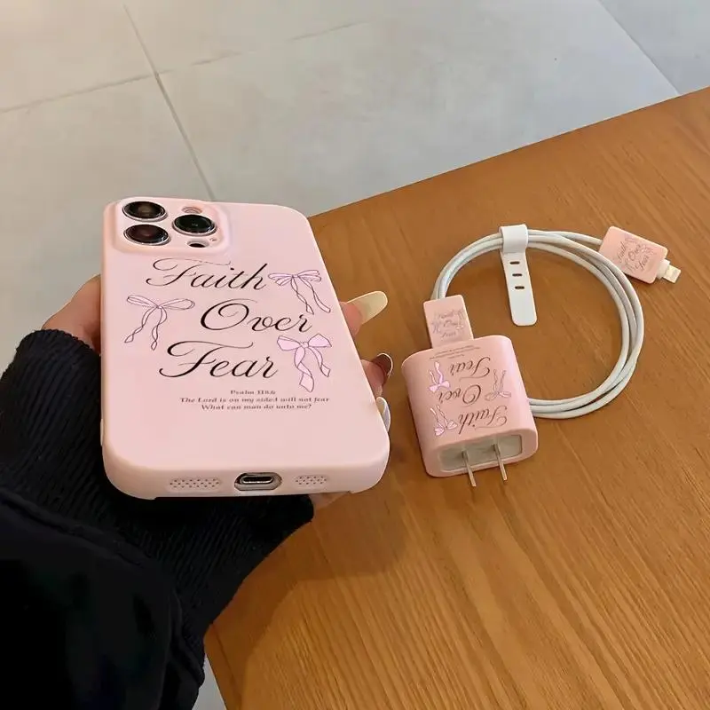 Phone Case with Charger Saver, Decorative Phone Protector Cover, Phone Accessories Compatible with iPhone 11 12 13 14 15 16 Pro Max 3