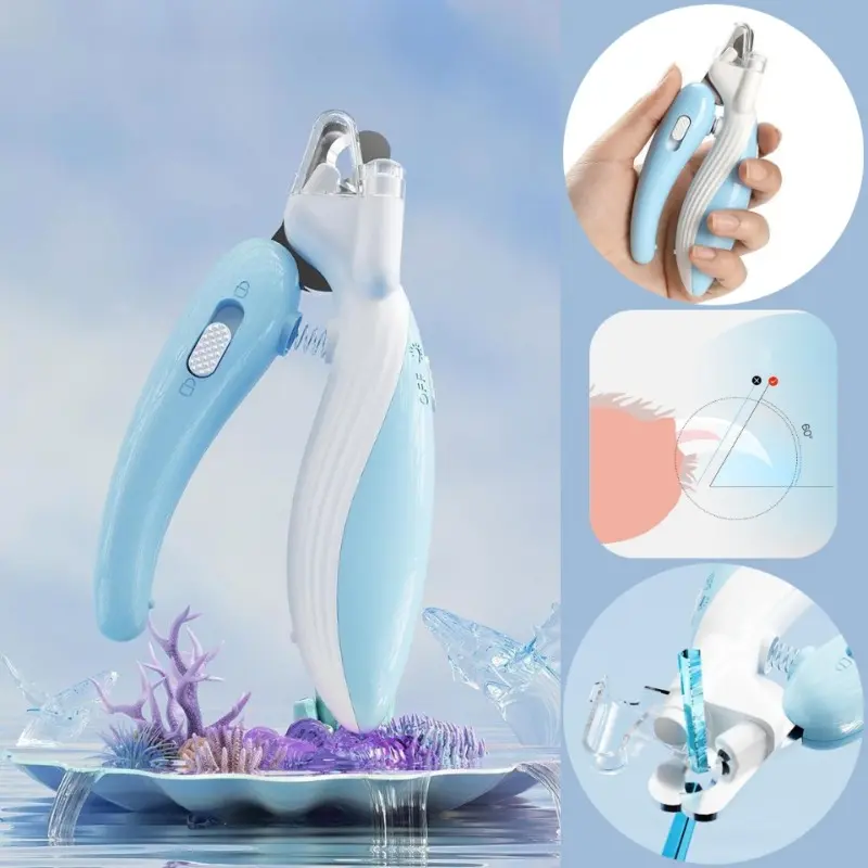 Pet Nail Clippers with Led Light Pet Claw Grooming Scissors for Dogs Cats Small Animals Paw Nail Trimmer Professional Pet Supply