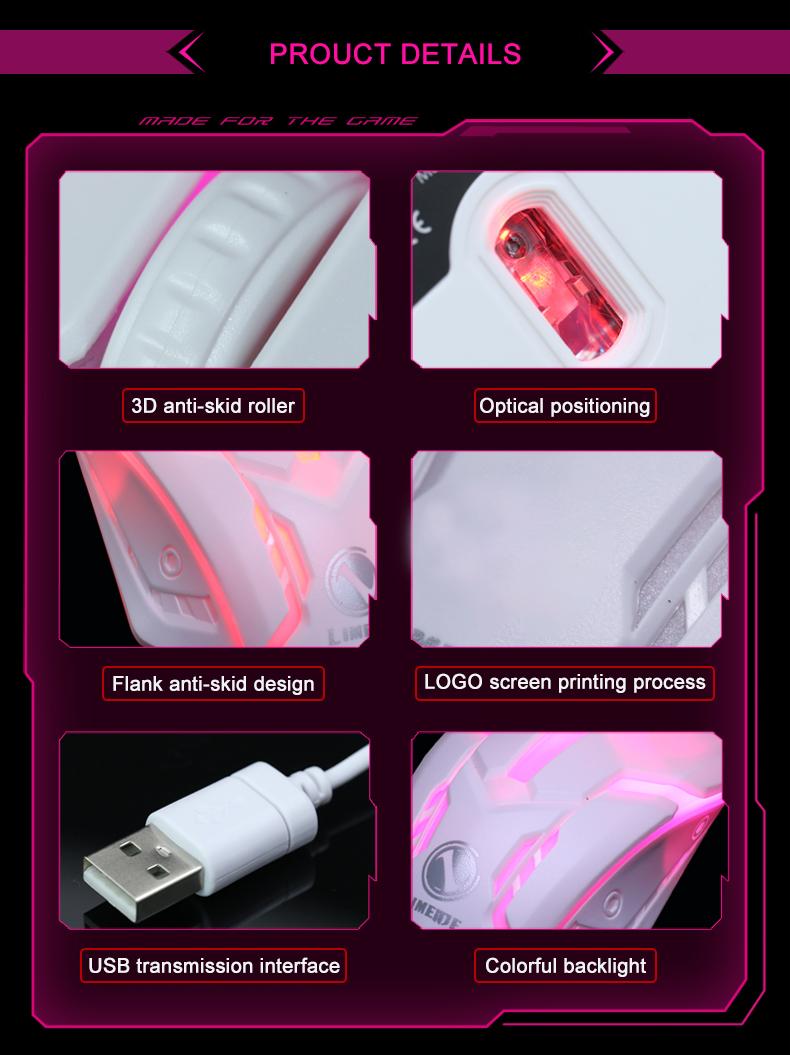 Product Introduction of Gaming S1 Sports LED Luminous Backlit Wired Mouse USB Wired For Desktop Laptop Mute Office Computer Gaming Mouse 26