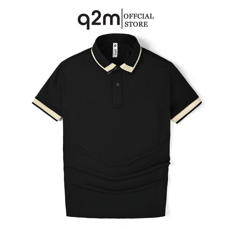 Áo polo nam Q2M phối cổ be hot 2023 mã Q2M028
