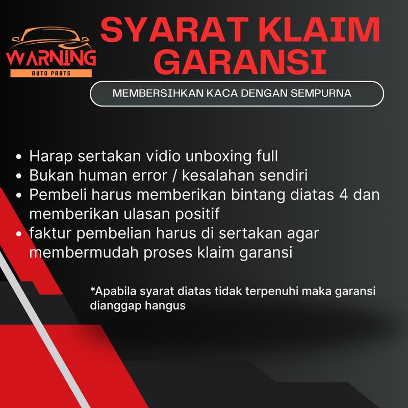 l Terlaris No.1 l Wiper Mobil Quad 4 Karet Blade Bonus 7 Item 1 Set Kiri dan Kanan Universal Semua Jenis Mobil Pembersih Kaca Depan Kendaraan WARNING AUTO PARTS 5