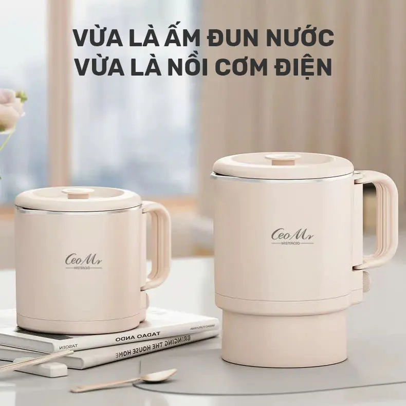Ấm siêu tốc - có thể nấu cơm gấp gọn phù hợp đi làm và đi du lịch máy đun nước  cầm tay á mieu