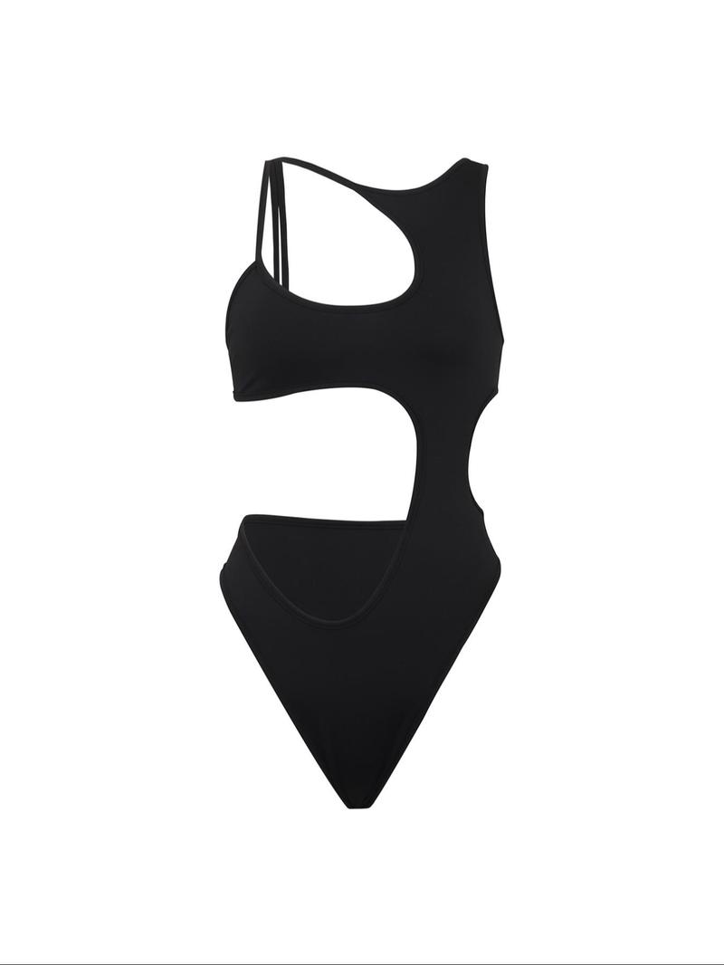 Product Introduction of Women's Solid Color Cut Out Bodysuit, Fashion Casual Sleeveless Bodysuit for Daily Outdoor Wear, Women Clothing for Summer 9