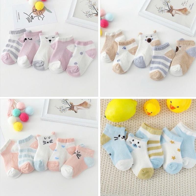 Sét 5 Đôi Tất Lưới Kids Socks - Loại Đẹp Cho Bé Cotton Voi