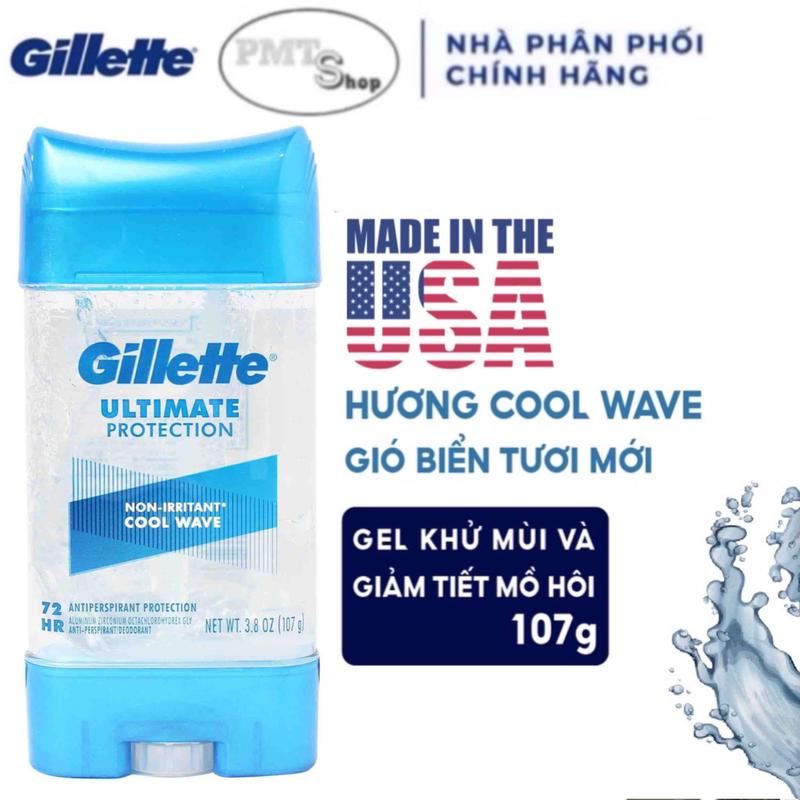 Lăn khử mùi Gillette Clear Shield Gel 107g Made in USA Đủ mùi hương