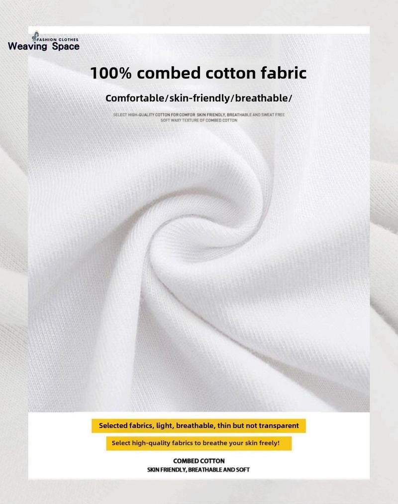 Product Introduction of Áo Thun Cotton Ngắn Tay, Dành Cho Nữ, Dáng Rộng Vừa Vặn, Thiết Kế In Hình, Dài Trung Bình Và Dài, Mỏng, Áo Hàng Mới Về 3